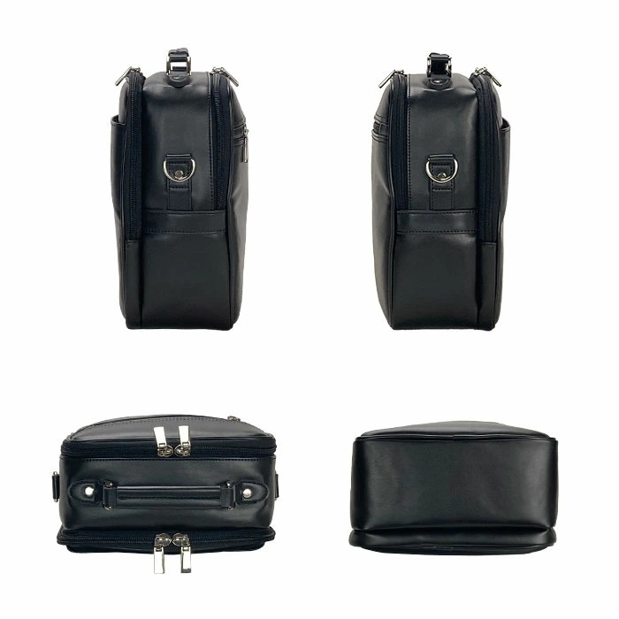 ショルダーバッグ 軽量 縦型 肩掛け メンズ ブランド ANDY HAWARD 16482 B5用紙サイズ収納 手持ちバンドル 黒 ２層 2WAY 冠婚葬祭 通勤 外出 鞄倶楽部