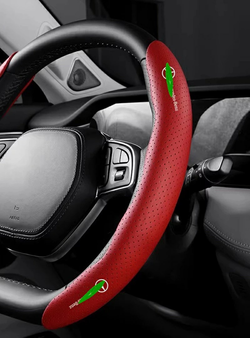 メルセデス・ベンツ C/E/GLC クラス 用 ハンドルカバー ステアリングカバー 滑り防止 ステアリングホイールカバー 2ピース 4色選択 7597 メルセデス・ベンツ C/E/GLC クラス 用 ハンドルカバー ステアリングカバー 滑り防止 ステアリングホイールカバー 2ピース 4色選択 7597