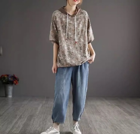 トップス ゆったり 可愛い パーカー フーディー 半袖 フード付き 伸縮性 通気性 かわいい 可愛い きれいめ カジュアル おしゃれ お洒落 レトロ アジアン エスニック エキゾチック トップス ゆったり 可愛い パーカー フーディー 半袖 フード付き 伸縮性 通気性 かわいい 可愛い きれいめ カジュアル おしゃれ お洒落 レトロ アジアン エスニック エキゾチック