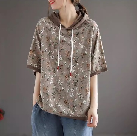 トップス ゆったり 可愛い パーカー フーディー 半袖 フード付き 伸縮性 通気性 かわいい 可愛い きれいめ カジュアル おしゃれ お洒落 レトロ アジアン エスニック エキゾチック トップス ゆったり 可愛い パーカー フーディー 半袖 フード付き 伸縮性 通気性 かわいい 可愛い きれいめ カジュアル おしゃれ お洒落 レトロ アジアン エスニック エキゾチック