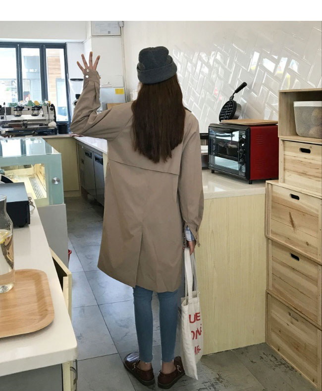 レディース服 女性 ファッション コート アウター トレンチコート ロング丈 秋服 ダブルボタン ゆったり フリーサイズ ストリート風 カジュアル ガーリー レディース服 女性 ファッション コート アウター トレンチコート ロング丈 秋服 ダブルボタン ゆったり フリーサイズ ストリート風 カジュアル ガーリー