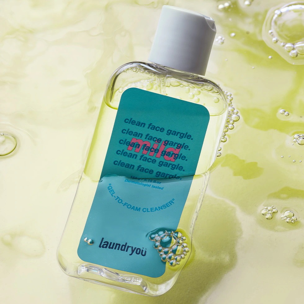 [1+1]【ランドリーユー公式】クリーンフェイスうがいジェルツーフォームクレンザー160g [マイルドorストロングorピュア]