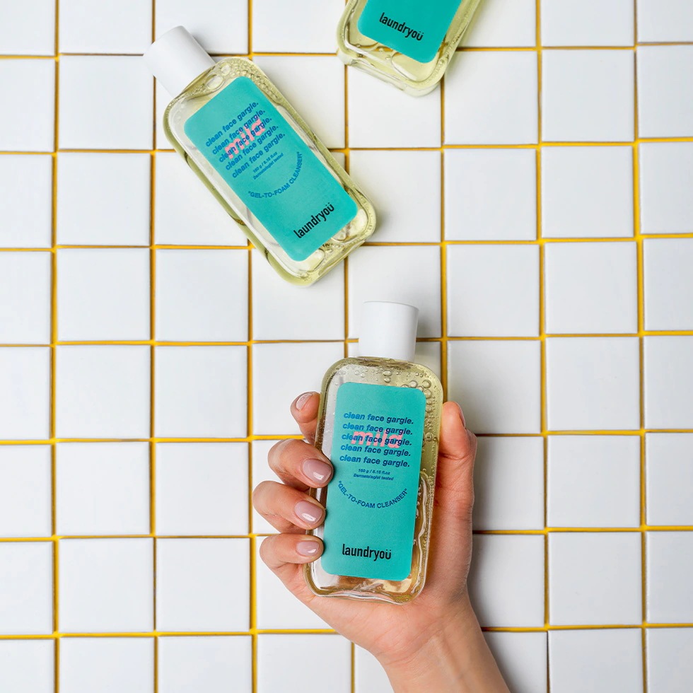 [1+1]【ランドリーユー公式】クリーンフェイスうがいジェルツーフォームクレンザー160g [マイルドorストロングorピュア]