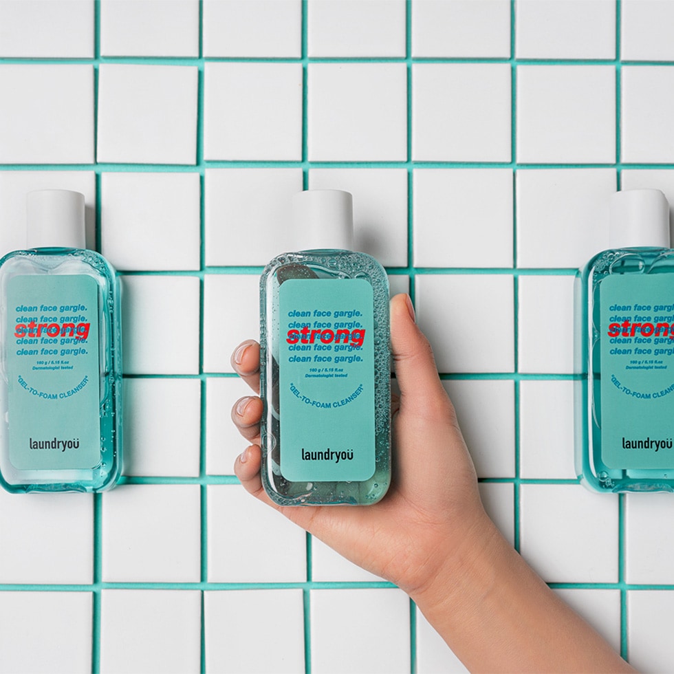 [1+1]【ランドリーユー公式】クリーンフェイスうがいジェルツーフォームクレンザー160g [マイルドorストロングorピュア]