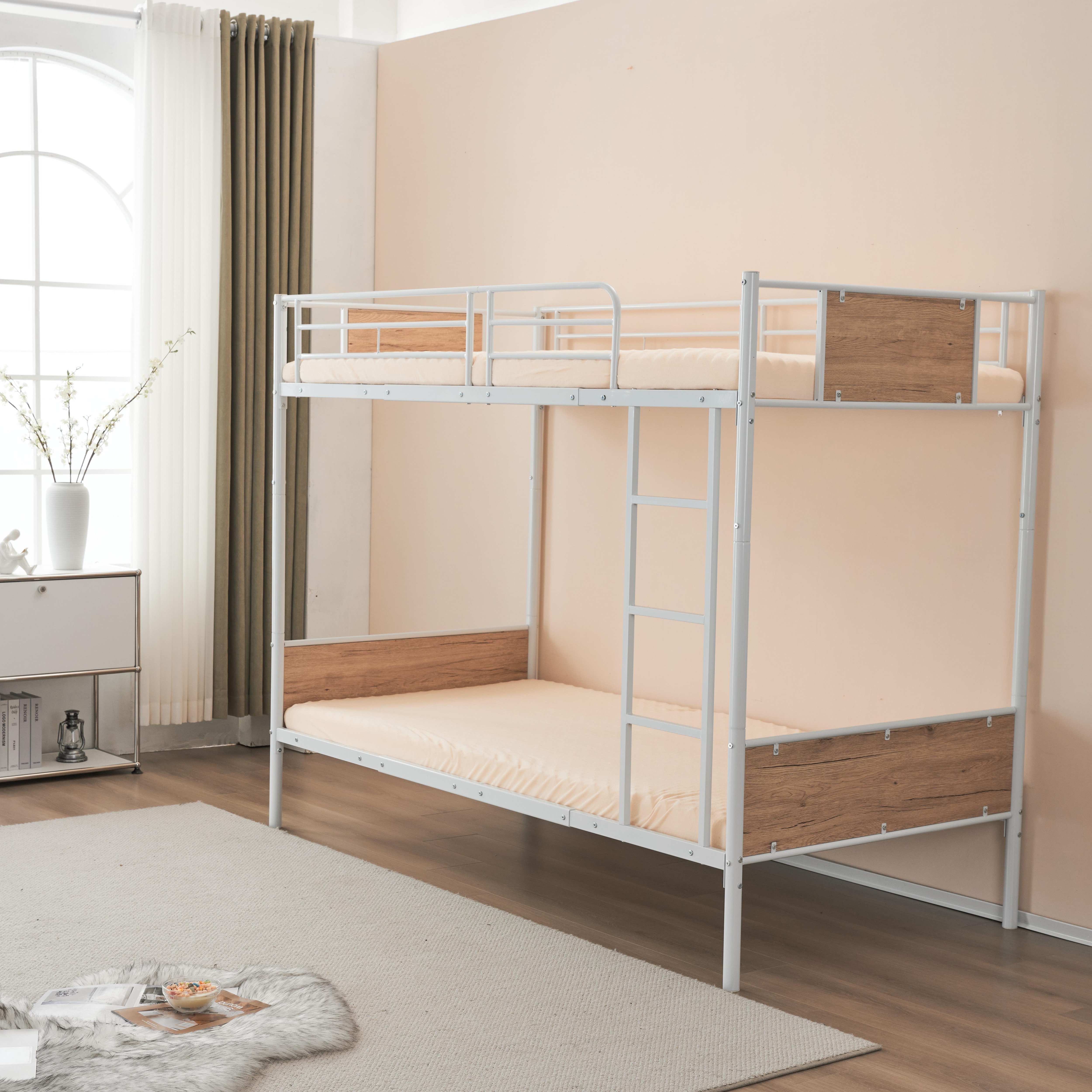 【国内出荷-送.料.無.料】【新品】二段ベッドシングルベッドパイプベッド木収納北欧風シングル耐震子供部屋スチールSDベッド 【国内出荷-送.料.無.料】【新品】二段ベッドシングルベッドパイプベッド木収納北欧風シングル耐震子供部屋スチールSDベッド