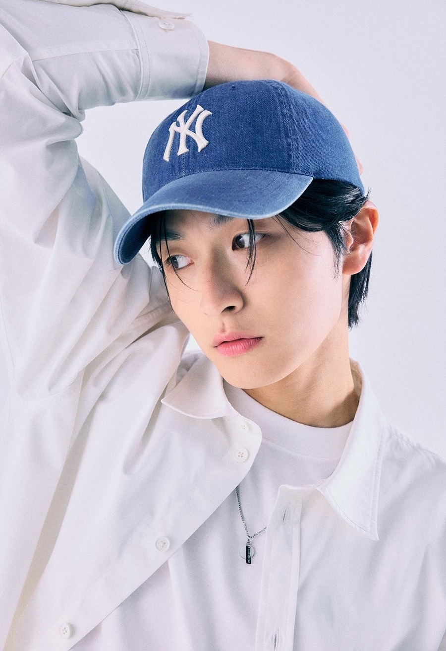 【TXTテヒョン着用】Denim Undershirt Ball Cap NY 韓国正規品 TXTテヒョン着用】Denim Undershirt Ball Cap NY (Indigo) 韓国