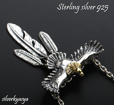 在庫大得価 silver KYASYA : シルバー925素材 フェザーネックレス : メンズバッグ・シューズ・小物 通販最新作