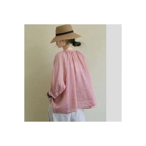 麻 リネン混 トップス レディース きれいめ カジュアル おしゃれ 薄手 カットソー シャツ ナチュラル 七分袖 涼しい Vネック リラックス 韓国 コーデ ブラウス 麻 リネン混 トップス レディース きれいめ カジュアル おしゃれ 薄手 カットソー シャツ ナチュラル 七分袖 涼しい Vネック リラックス 韓国 コーデ ブラウス