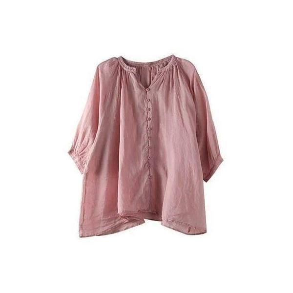 麻 リネン混 トップス レディース きれいめ カジュアル おしゃれ 薄手 カットソー シャツ ナチュラル 七分袖 涼しい Vネック リラックス 韓国 コーデ ブラウス 麻 リネン混 トップス レディース きれいめ カジュアル おしゃれ 薄手 カットソー シャツ ナチュラル 七分袖 涼しい Vネック リラックス 韓国 コーデ ブラウス