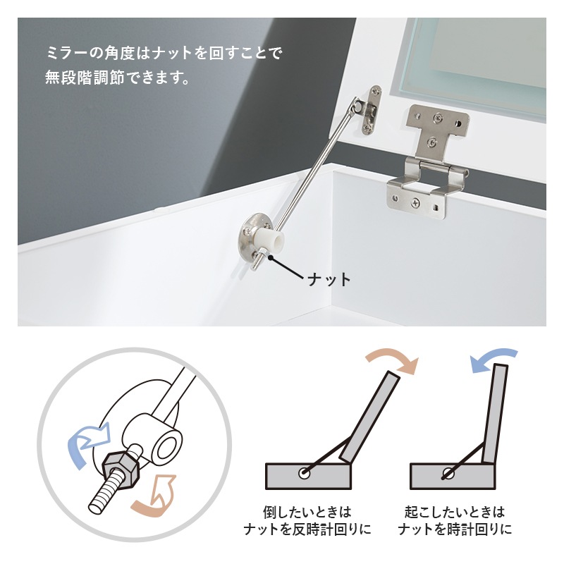 伸縮ロードレッサー 幅48-86cm ドレッサーテーブル LED 女優ミラー 大容量収納 キャスター移動 ミラー角度調整 伸縮ロードレッサー 幅48-86cm ドレッサーテーブル LED 女優ミラー 大容量収納 キャスター移動 ミラー角度調整