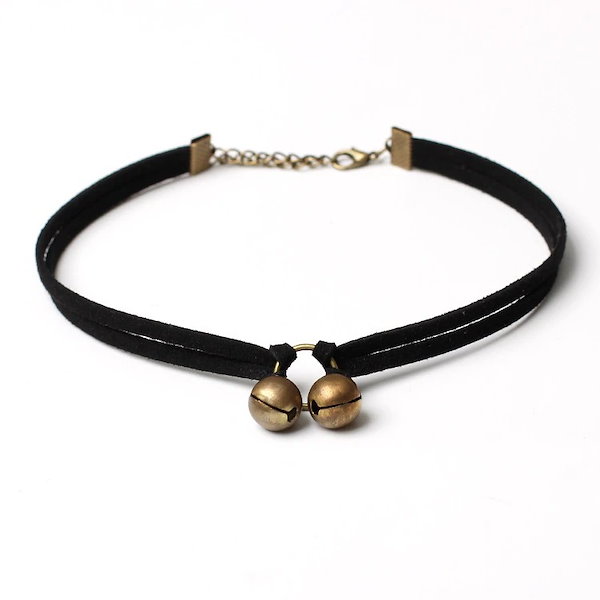 ワンニャンチョーカー☆首回り約31～33cm Qoo10] 鈴のチョーカー レディース兼用 人間用