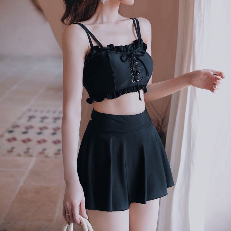 ワンピース 水着 ビキニ スイムウェア タンキニ フリル キャミ ショートパンツ スカパン セパレート 上下セット レースアップ 大人可愛い きれいめ シンプル おしゃれ レトロ 存在感 カジュアル