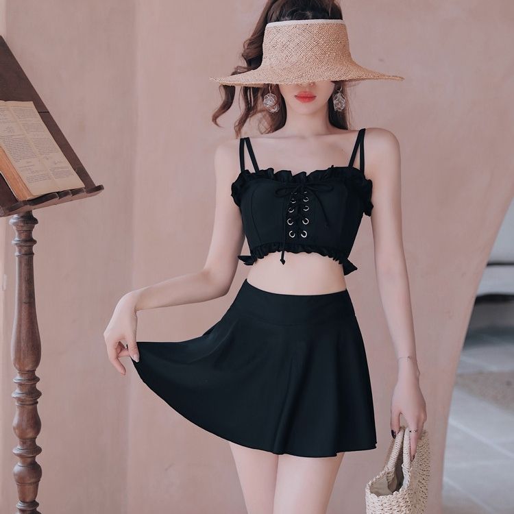 ワンピース 水着 ビキニ スイムウェア タンキニ フリル キャミ ショートパンツ スカパン セパレート 上下セット レースアップ 大人可愛い きれいめ シンプル おしゃれ レトロ 存在感 カジュアル