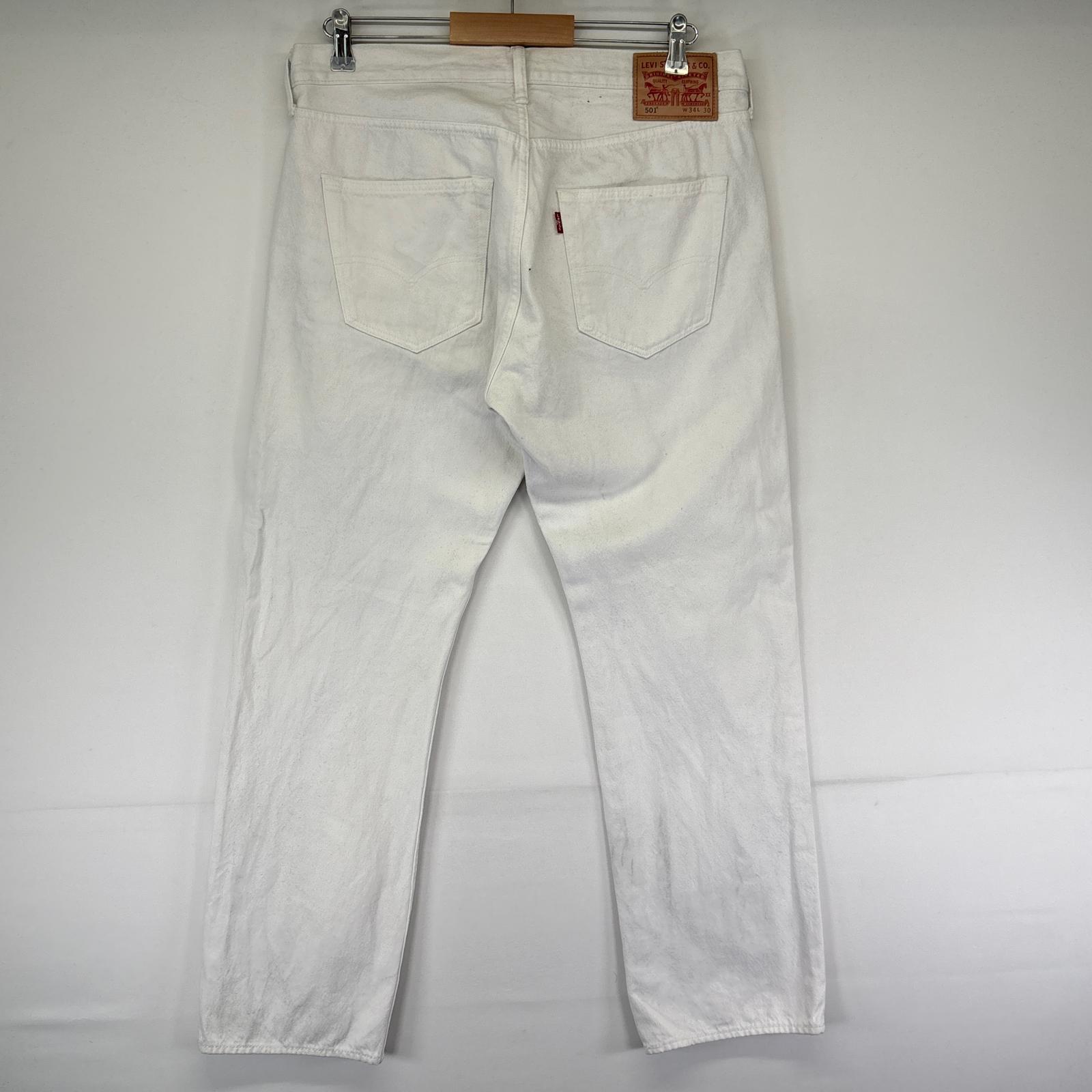 古着 デニムパンツ 501 ストレート ジーンズ ジーパン 5ポケット 長ズボン w34 L30 ホワイト メンズ 古着 デニムパンツ 501 ストレート ジーンズ ジーパン 5ポケット 長ズボン w34 L30 ホワイト メンズ