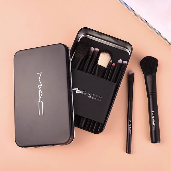 MACメイクブラシ 12本セット Qoo10] マック MACメイクブラシセット 12本 柔らか