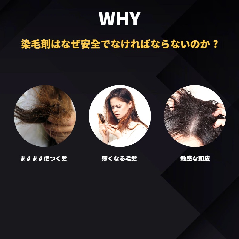 アロマ染毛剤サッチヘア用BLACK BROWN X 3
