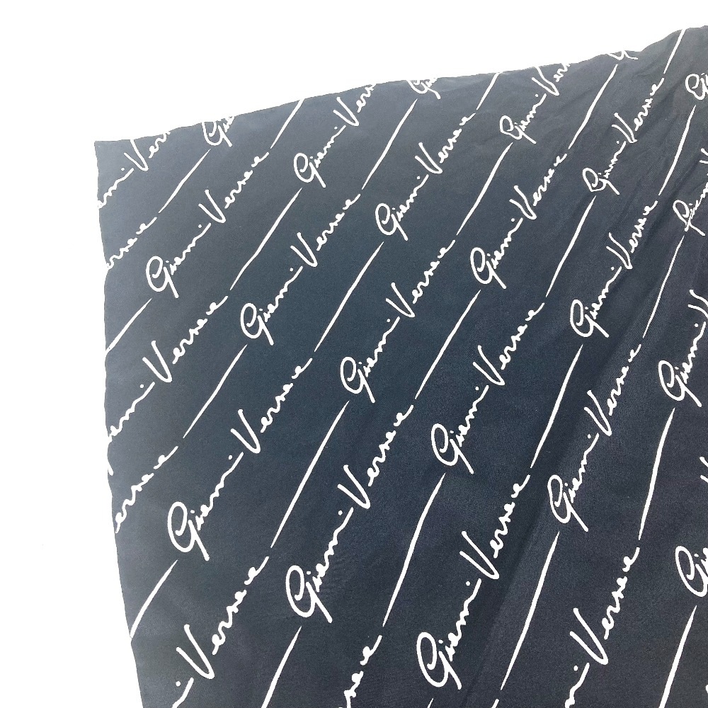 キーホルダー ロゴ スカーフ付き バッグチャーム シルク ブラック