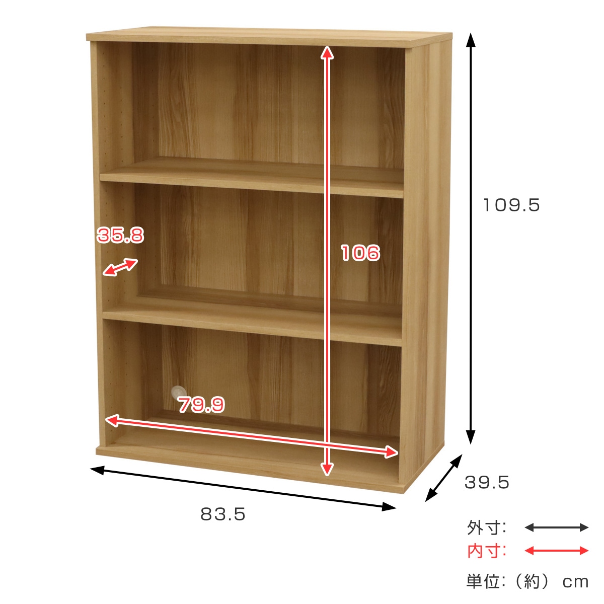 ベースユニット 3段 組合せ家具 VAシリーズ 約幅84cm ラック シェルフ 収納 家具 棚 本棚 組合わせ A4対応 飾り棚 ディスプレイ ブラウン ナチュラル ベースユニット 3段 組合せ家具 VAシリーズ 約幅84cm ラック シェルフ 収納 家具 棚 本棚 組合わせ A4対応 飾り棚 ディスプレイ ブラウン ナチュラル
