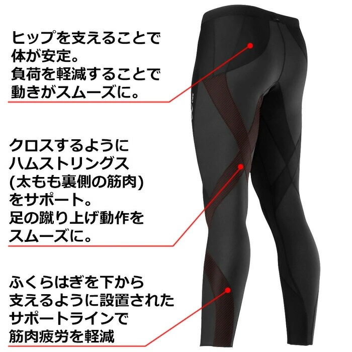 ワコール Wacoal CW-Xメンズ CWX ジェネレーターモデル ロング ホットタイプ 冬用 保温 サポート スポーツレギンス 1メ-2運 HZO719 【S】