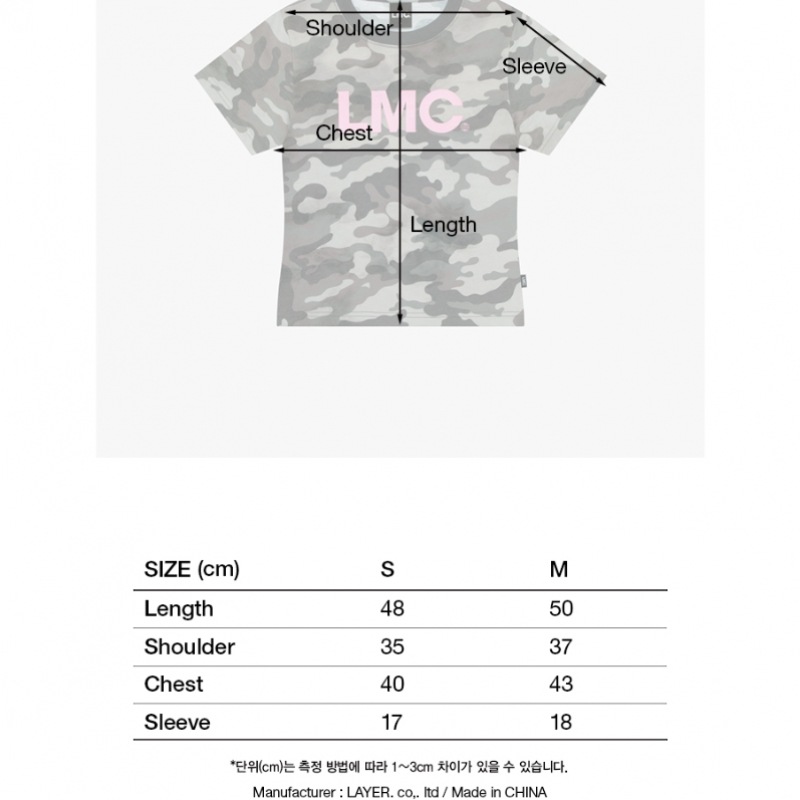 LMC WM OG ロゴクロップド T シャツカモ LMC WM OG ロゴクロップド T シャツカモ