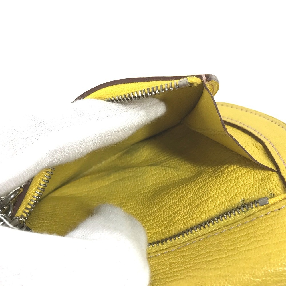 コインケース インザループ コンパクト 財布 小銭入れ コンパクトウォレット 2つ折り財布 レザー イエロー コインケース インザループ コンパクト 財布 小銭入れ コンパクトウォレット 2つ折り財布 レザー イエロー