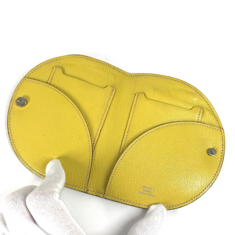 コインケース インザループ コンパクト 財布 小銭入れ コンパクトウォレット 2つ折り財布 レザー イエロー コインケース インザループ コンパクト 財布 小銭入れ コンパクトウォレット 2つ折り財布 レザー イエロー