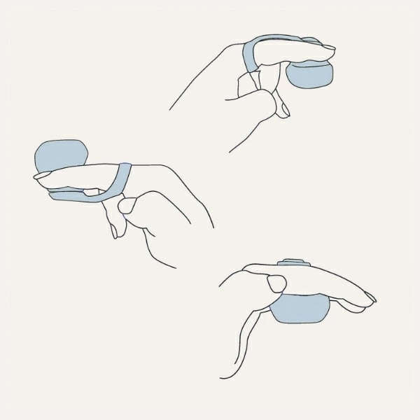 Fin(フィン) ネイビー：USB充電式モデル デンマ マッサージ器 小型 電動マッサージ