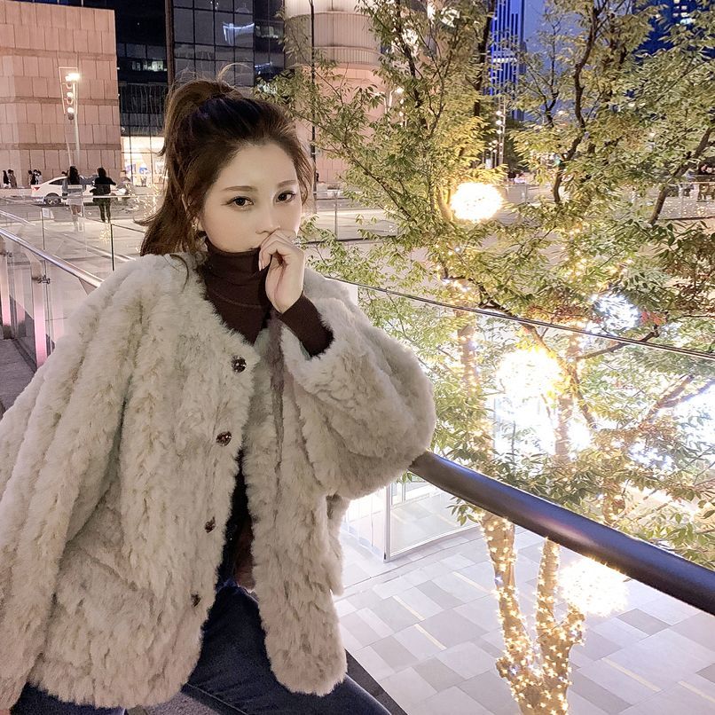 レディース フリースジャケットコート モコモコ 防寒 可愛い アウター 厚手キルティングアウター544