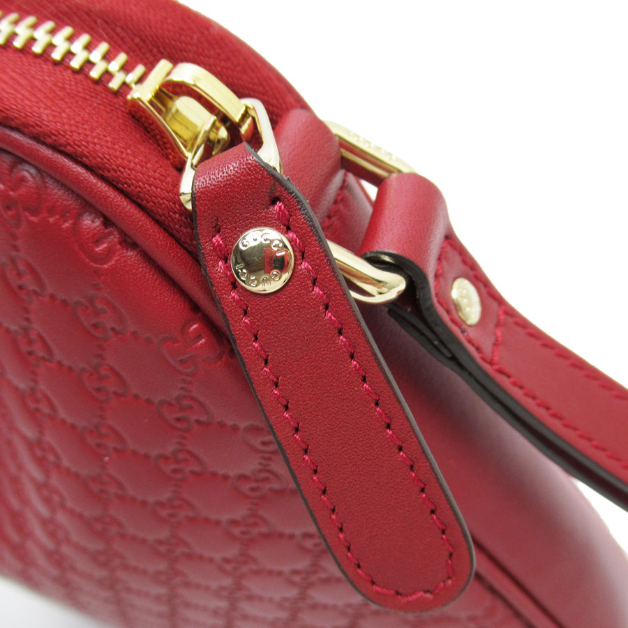 グッチ GUCCI クラッチバッグ グッチシマ レザー ダークレッド