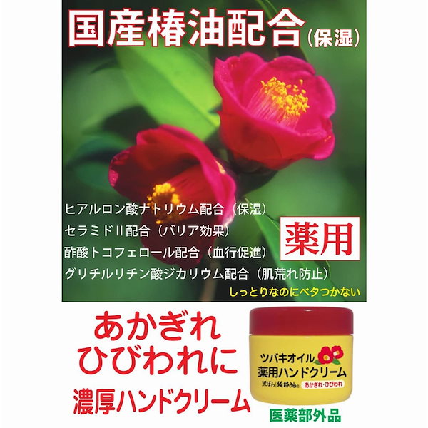 黒ばら本舗 ツバキオイル 薬用ハンドクリーム (医薬部外品) 80g