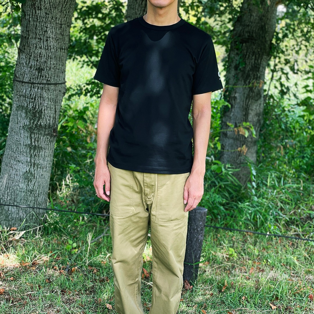 5+comeon C-K02-020-BK／日本製コットン100％Tシャツ