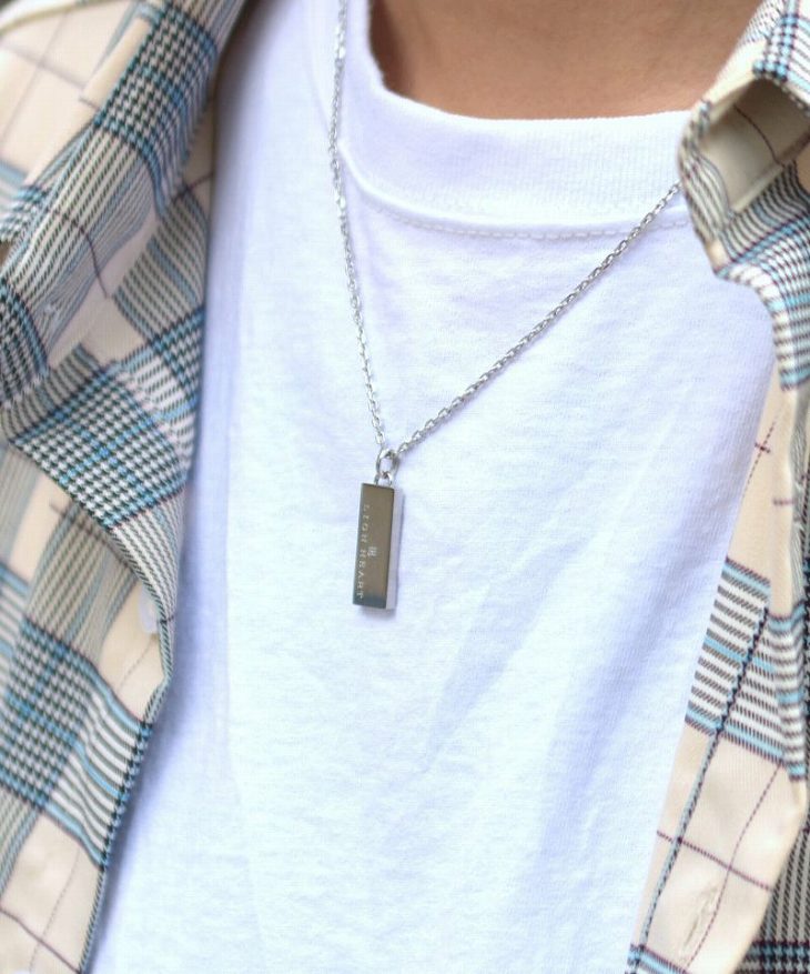 ネックレス メンズ トライ ロゴ プレート ステンレス LH-03NE0235 【ネコポス】