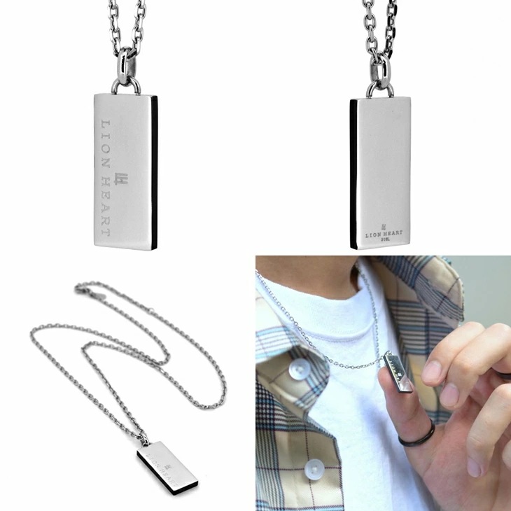 ネックレス メンズ トライ ロゴ プレート ステンレス LH-03NE0235 【ネコポス】