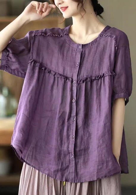 トップス モテアイテム 可愛い サイズ豊富 大きいサイズ シャツ ブラウス 半袖 ラウンドネック 襟なし Aライン ボタン フリル 透け感 通気性 ギャザー ギャザー使い 薄手 かわいい トップス モテアイテム 可愛い サイズ豊富 大きいサイズ シャツ ブラウス 半袖 ラウンドネック 襟なし Aライン ボタン フリル 透け感 通気性 ギャザー ギャザー使い 薄手 かわいい