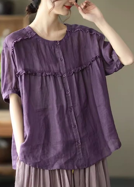 トップス モテアイテム 可愛い サイズ豊富 大きいサイズ シャツ ブラウス 半袖 ラウンドネック 襟なし Aライン ボタン フリル 透け感 通気性 ギャザー ギャザー使い 薄手 かわいい トップス モテアイテム 可愛い サイズ豊富 大きいサイズ シャツ ブラウス 半袖 ラウンドネック 襟なし Aライン ボタン フリル 透け感 通気性 ギャザー ギャザー使い 薄手 かわいい