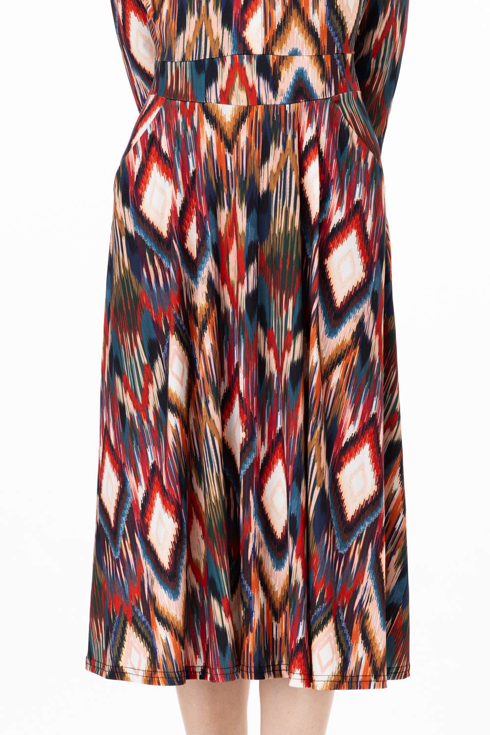 エジェリワンピース EGERIEワンピース T1 T2 T3サイズ 七分袖 ミモレ丈ワンピース 幾何柄 襟 ジャージー インポートワンピース マルチ エジェリワンピース EGERIEワンピース T1 T2 T3サイズ 七分袖 ミモレ丈ワンピース 幾何柄 襟 ジャージー インポートワンピース マルチ