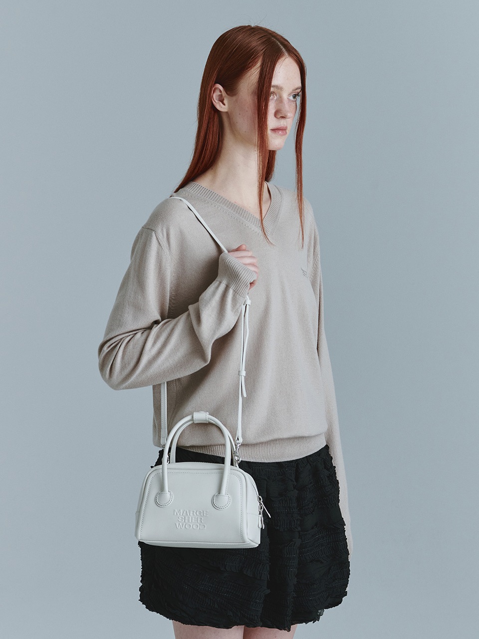 【MARGESHERWOOD】 SOFT TOTE MINI : CREAM PLAIN 【MARGESHERWOOD】 SOFT TOTE MINI : CREAM PLAIN