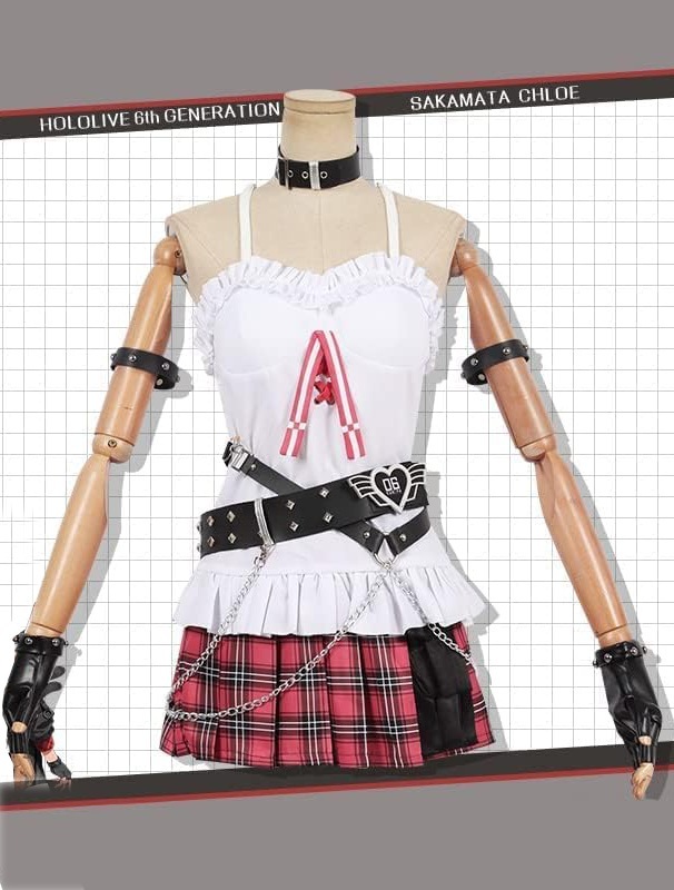 大人気hololive ホロライブ 6期生 沙花叉クロヱ Sakamata 衣装 ウィッグ 靴 追加可 バーチャルYouTuber VTuber コスプレ衣装 ハロウィン クリスマス プレゼント
