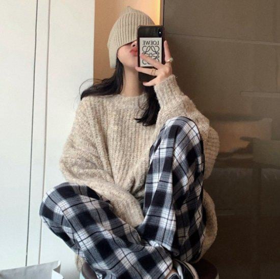 ニット セーター トップス ラウンドネック カジュアル 体型カバー 無地 秋冬 冬服 冬スペシャルセール 癒し系 女子会 デート カジュアル きれいめ 高見え 高級感 防寒 着やすい かわいい おしゃ