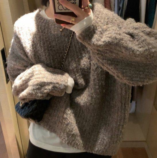ニット セーター トップス ラウンドネック カジュアル 体型カバー 無地 秋冬 冬服 冬スペシャルセール 癒し系 女子会 デート カジュアル きれいめ 高見え 高級感 防寒 着やすい かわいい おしゃ