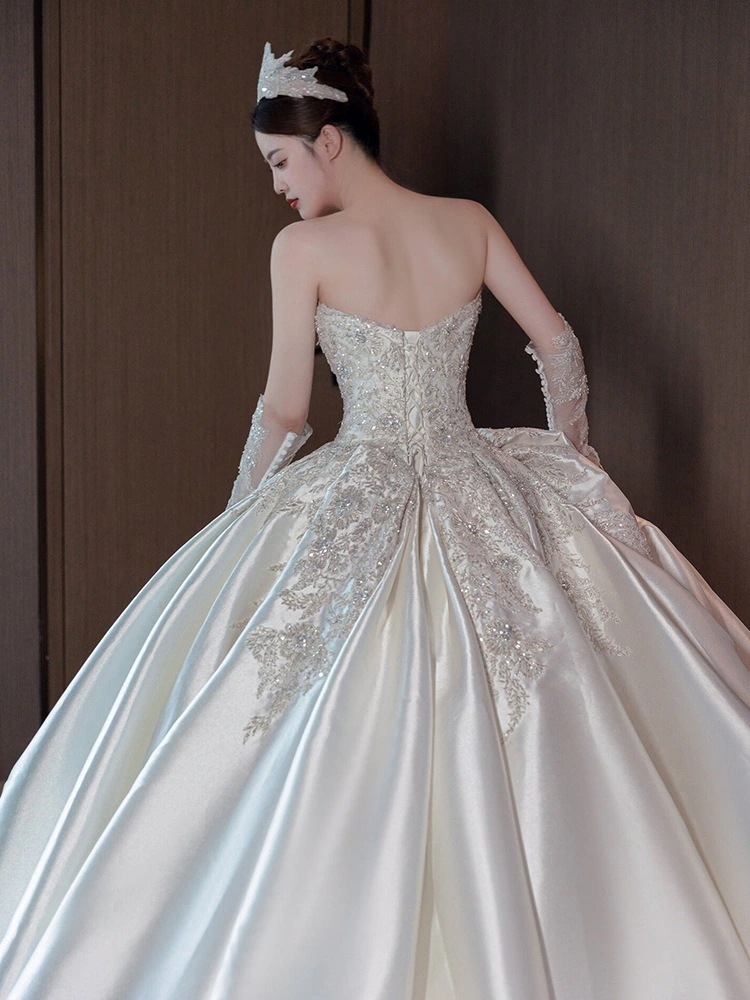 上品2024作高級感気質ワンピース結婚式ドレス花嫁ロングドレス結婚式ワンピース韓国ファッションパーティードレスウェディングドレス白 上品2024作高級感気質ワンピース結婚式ドレス花嫁ロングドレス結婚式ワンピース韓国ファッションパーティードレスウェディングドレス白