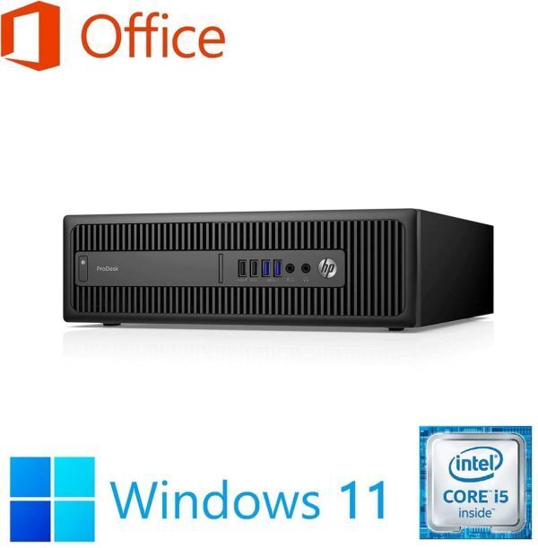 【サポート付き】HP 600G2 SSD:256GB 大容量メモリー:8GB Office2021 Core i5 & 液晶ディスプレイ19インチ