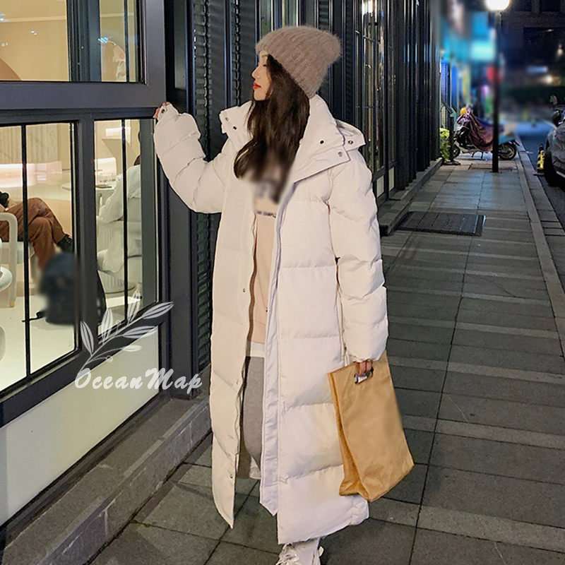 レディース ダウンジャケット 秋 冬 中綿 フードコート 無地 ロング丈 ダウンコート 防寒着 中綿コート 体型カバー アウター 韓国風 暖かい 可愛い コート レディース 冬 大サイズ おしゃれ カ