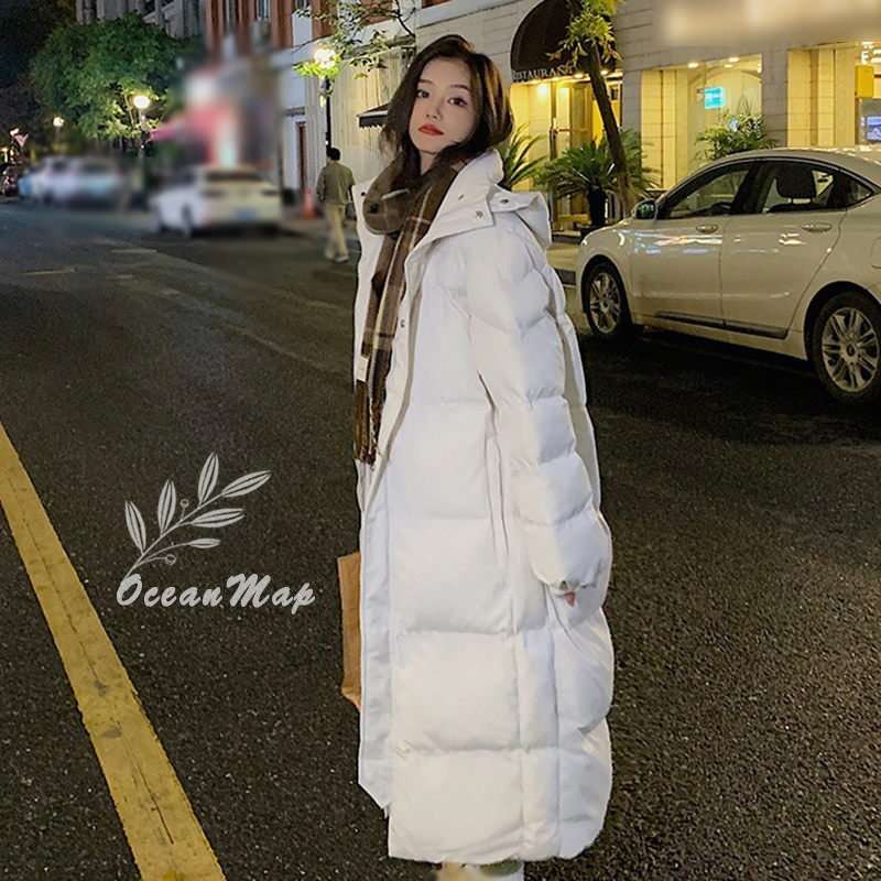 レディース ダウンジャケット 秋 冬 中綿 フードコート 無地 ロング丈 ダウンコート 防寒着 中綿コート 体型カバー アウター 韓国風 暖かい 可愛い コート レディース 冬 大サイズ おしゃれ カ