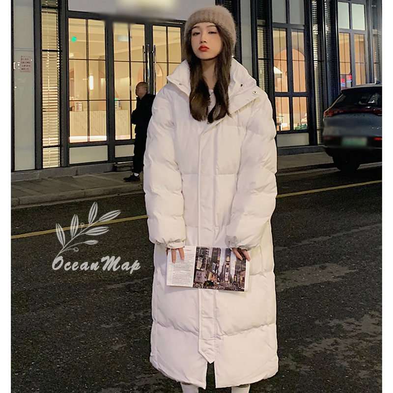 レディース ダウンジャケット 秋 冬 中綿 フードコート 無地 ロング丈 ダウンコート 防寒着 中綿コート 体型カバー アウター 韓国風 暖かい 可愛い コート レディース 冬 大サイズ おしゃれ カ