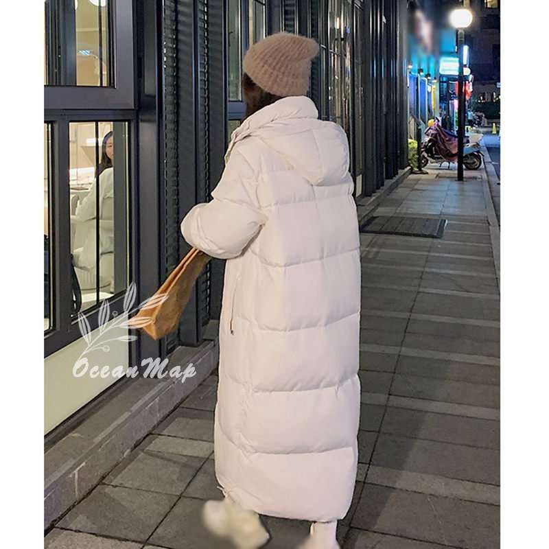 レディース ダウンジャケット 秋 冬 中綿 フードコート 無地 ロング丈 ダウンコート 防寒着 中綿コート 体型カバー アウター 韓国風 暖かい 可愛い コート レディース 冬 大サイズ おしゃれ カ