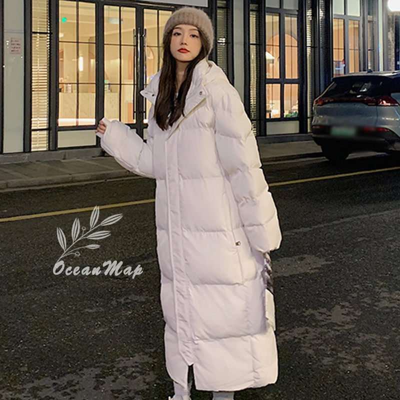 レディース ダウンジャケット 秋 冬 中綿 フードコート 無地 ロング丈 ダウンコート 防寒着 中綿コート 体型カバー アウター 韓国風 暖かい 可愛い コート レディース 冬 大サイズ おしゃれ カ