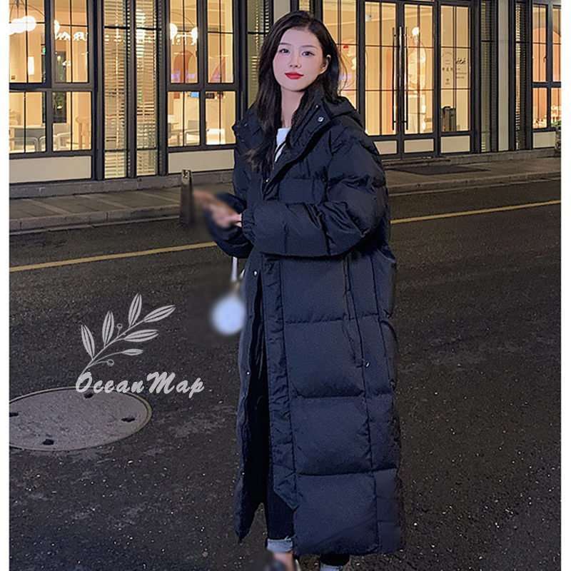 レディース ダウンジャケット 秋 冬 中綿 フードコート 無地 ロング丈 ダウンコート 防寒着 中綿コート 体型カバー アウター 韓国風 暖かい 可愛い コート レディース 冬 大サイズ おしゃれ カ