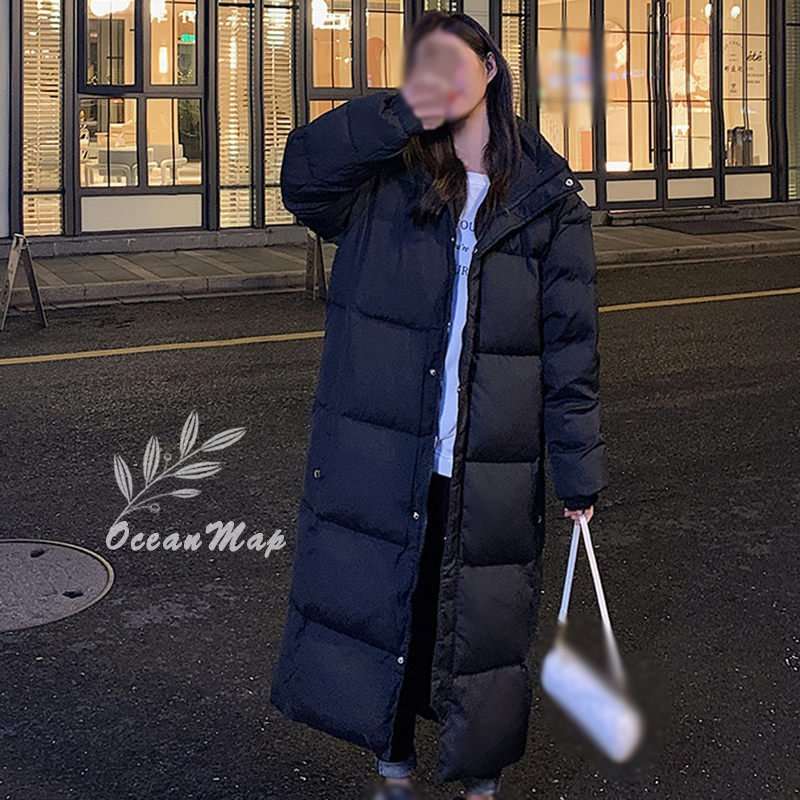 レディース ダウンジャケット 秋 冬 中綿 フードコート 無地 ロング丈 ダウンコート 防寒着 中綿コート 体型カバー アウター 韓国風 暖かい 可愛い コート レディース 冬 大サイズ おしゃれ カ