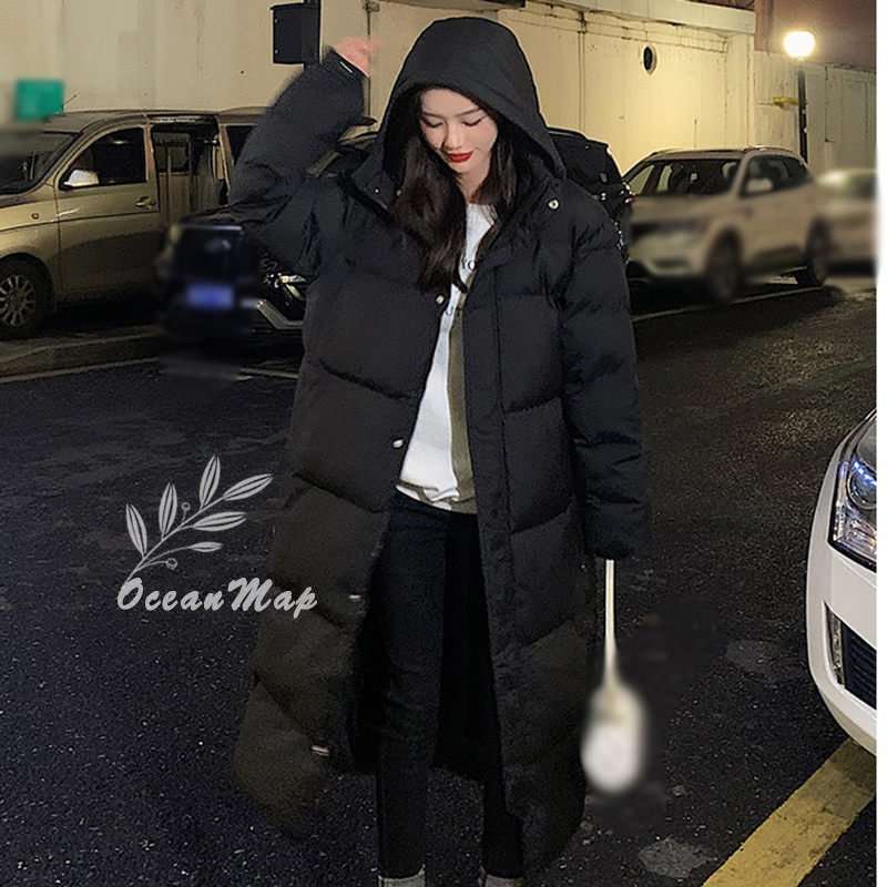 レディース ダウンジャケット 秋 冬 中綿 フードコート 無地 ロング丈 ダウンコート 防寒着 中綿コート 体型カバー アウター 韓国風 暖かい 可愛い コート レディース 冬 大サイズ おしゃれ カ